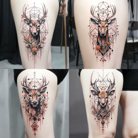 Shin Tattoos For Women, Shin Tattoos, Shin Tattoo, Deer Tattoo, Arm Sleeve, Body Art Tattoos, Compass, Tattoos For Women, Body Art