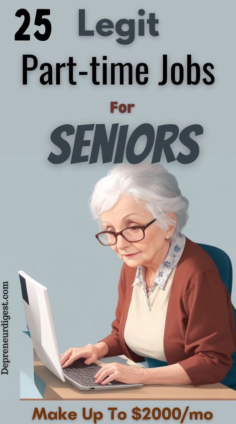 Part-time jobs for seniors Best Part Time Jobs, Weekend Jobs, Online Jobs For Moms, Work From Home Careers, Night Jobs, Jobs For Women, Legit Work From Home, Jobs For Teachers, Money Making Jobs