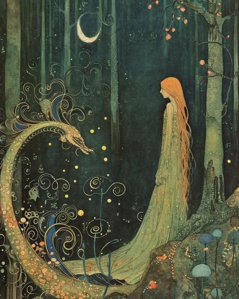 Ed Perkins Art, Fairy Tales Art, Whimsy Garden, Writing Aesthetic, Garden Whimsy, Type Illustration, Fairytale Illustration, Taking Advantage, Painting Inspo