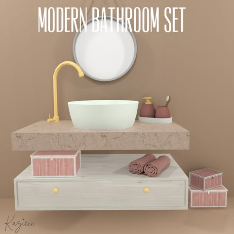 Sims 4 Sink Cc, Retro Sims 4 Cc, Sims 4 Bathroom Cc, Sims 4 Cc Build, Quartz Bathroom, Sims 4 Royal, Kerbal Space Program, Modern Bathtub, App Home