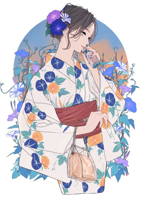 Art Geisha, Anime Kimono, Geisha Art, Art Mignon, Posca Art, Art Manga, Art Et Illustration, 영감을 주는 캐릭터, Art Anime