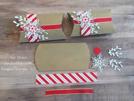 Christmas Pillow Boxes, Pillow Treats, Christmas Treats Holders, Candy Grams, Pillow Boxes, Treat Holders, Santa's Workshop, Cool Paper Crafts, Christmas Gifts For Coworkers