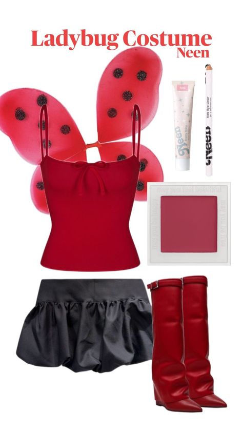 🐞Products shown: Going Rouge in Pose, Side Eye Liner in Jet, Pretty Shiny in Luna🐞 Ladybug Costume, A Ladybug, Side Eye, Love Always, How To Feel Beautiful, Eyeliner, How Are You Feeling, Makeup, Make Up