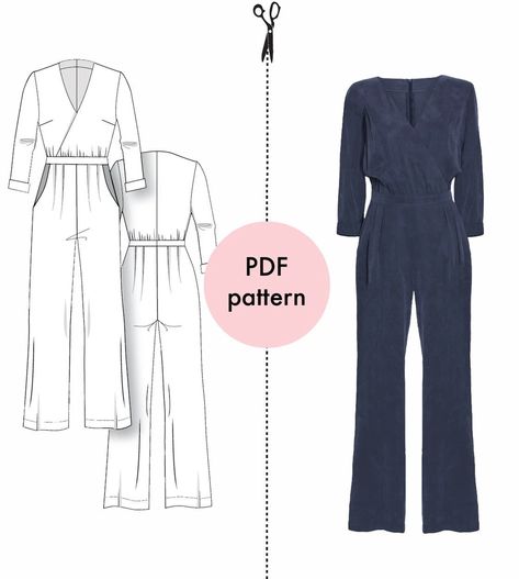 Diy Jumpsuit Pattern, Nursing Top Pattern, Jumpsuit Pattern Free, Maternity Pattern, Jumpsuit Sewing Pattern, Camisole Pattern, Jumpsuit Sewing, Jumpsuit Pattern Sewing, Summery Outfits