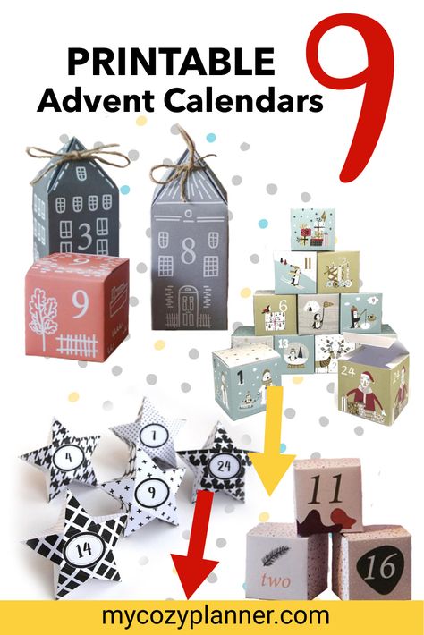 Advent Calendar Boxes, Advent Box, Printable Advent Calendar, Diy Christmas Decor Ideas, Advent Ideas, Advent Calendar Ideas, Homemade Ornaments, Window Decorations, Diy Advent Calendar