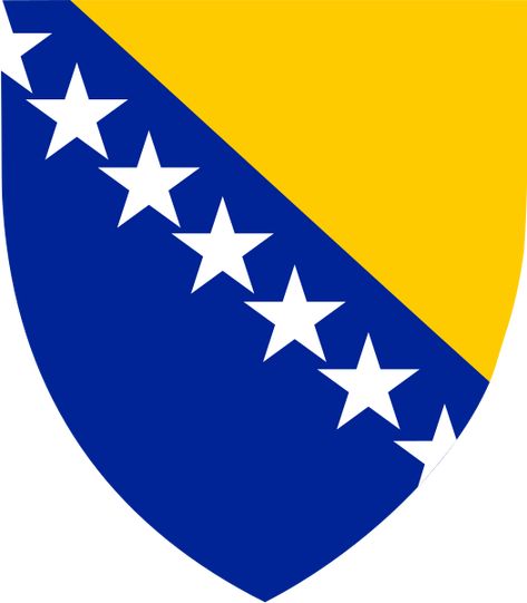 File:Coat of arms of Bosnia and Herzegovina.svg Bosnia Flag, Bosna I Hercegovina, Herzegovina Flag, Republika Srpska, Balkan Peninsula, National Flower, National Animal, Landlocked Country, Austro Hungarian