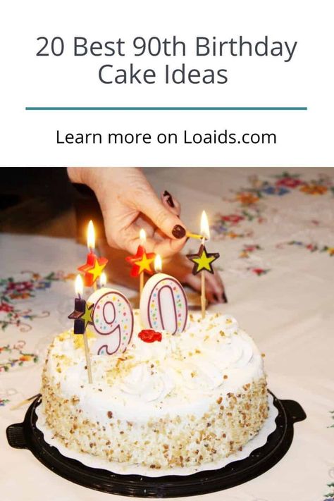 Looking for unique 90th birthday cake ideas? We've gathered amazing options for grandma and grandpa. Check them out and pick the closest to their hearts! 91 Birthday, Elegant Cake Design, 90th Birthday Cakes, Make Birthday Cake, 90th Birthday Parties, 10 Birthday Cake, Happy 90th Birthday, Cute Happy Birthday, Edible Printing