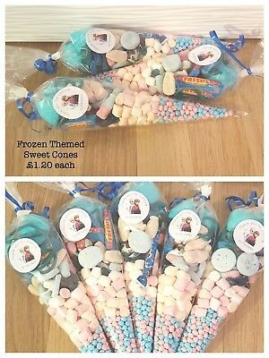 large frozen themed pre filled sweet cones kids birthday party bags  | eBay Frozen 3rd Birthday, Frozen Themed Party, Frozen Birthday Party Decorations, Elsa Birthday Party, Frozen Bday Party, Frozen Party Decorations, Disney Frozen Birthday Party, Frozen Birthday Theme, Frozen Themed Birthday Party