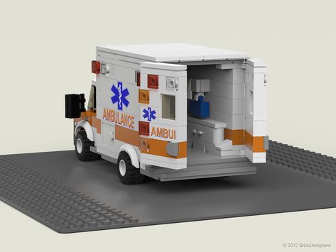 Lego Ambulance, Ambulance Movie, Ambulance Light, St Johns Ambulance, Austin K2 Ambulance, Door Opener, Custom Lego, Lego Cars, Ambulance