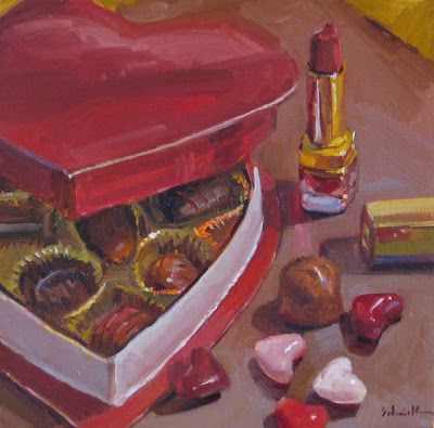 Valentines Day Gift (Oil painting) Art Alevel, Rennaissance Art, Fine Art Painting Oil, Food Painting, Heart Shape Box, Art Diary, Collage Wall, Aesthetic Painting, Gift Art