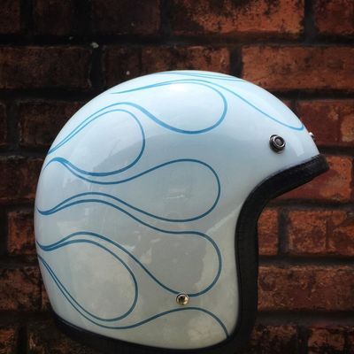 Open Face Helmets · Fancy Helmets · Online Store Powered by Storenvy Custom Helmet Paint, Airbrushed Helmets, Face Slim, Predator Helmet, Custom Skates, Open Face Motorcycle Helmets, Motorcycle Helmets Half, Skate Helmet, Airbrush Painting