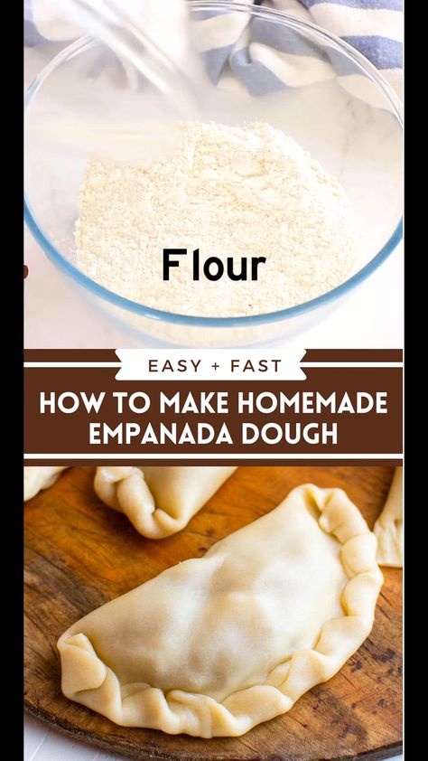 Basic empanada dough - HORNO MX Dairy Free Empanadas, Easy Empanada Dough, Empanada Dough Recipe, Easy Cloud Bread Recipe, Argentinian Empanadas, Empanadas Recipe Dough, Sinigang Recipe, Homemade Empanadas, Empanada Dough