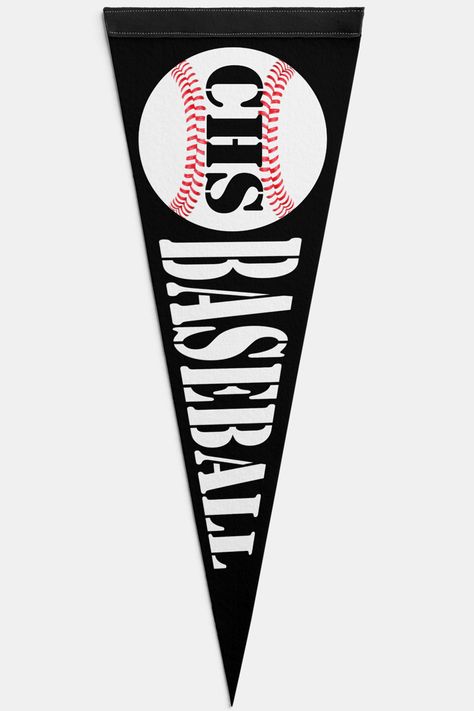 Baseball Team Custom Text School Letters Sports Pennant Flag Baseball Flag, Gifts For Baseball Players, Senior Gifts, Pennant Flag, Senior Night, Baseball Gifts, Custom Flags, Sports Shops, Text Box