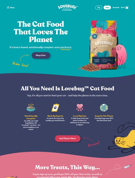 Pet Food Website Design, Pet Ecommerce, Ecommerce Landing Page Design, Food Landing Page, Ecommerce Landing Page, Food Website Design, Pet Branding, Landing Page Design Inspiration, Best Landing Page Design