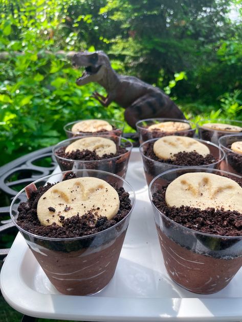 Fossil Cookies, Welcome To Jurassic Park, Dino Dig, Dirt Pudding, Jurassic Park Party, Homemade Pesto Sauce, Park Party, Disney Dinner, Jurassic Park Movie