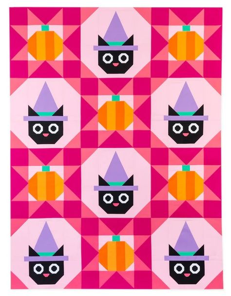 Salem PDF Quilt Pattern – Corinne Sovey Design Studio Quilt Tattoo, Foundation Paper Piecing Templates, Halloween Quilt Patterns, Disney Quilt, Halloween Quilt, Patchwork Inspiration, Mystery Quilt, Cozy Quilts, Pdf Quilt Pattern