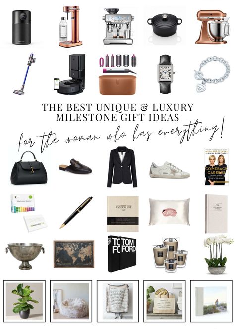 The Best Unique & Luxury Milestone Gift Ideas Luxury Gifts For Women Most Expensive, Luxury Gifts For Mom, High End Gifts Women, Luxury Gifts For Men Most Expensive, Fashion Gifts Ideas, Luxe Gifts For Women, Expensive Gifts For Women Luxury, Luxury Gift Ideas For Women, Practical Gift Ideas For Women