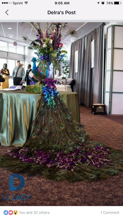 Repast Decorations, Boujee Party, Peacock Party Decorations, Peacock Wedding Decorations, Intimate Events, Senior Table, Archway Decor, Peacock Centerpieces, 60th Birthday Party Decorations