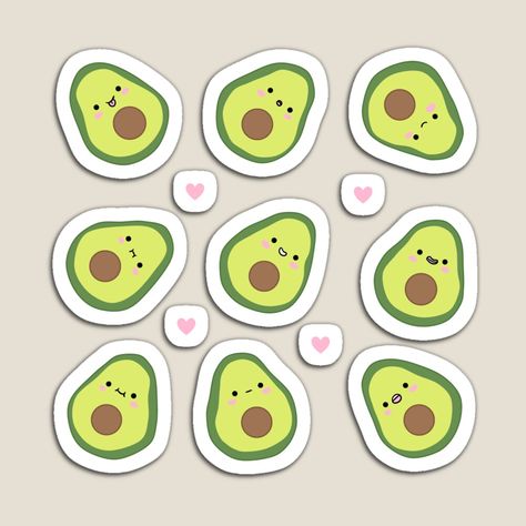 Cute Avocado Drawing, Avocado Doodle, Avocado Sticker, Kawaii Avocado, Avocado Painting, Avocado Pattern, Cute Desk Decor, Inktober 2024, Diy Desk Decor