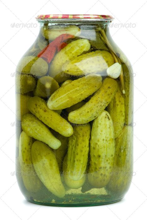 Big glass jar with home-made marinated cucumbers by digitalr. Big glass jar with home-made marinated cucumbers isolated on the white background#home, #marinated, #jar, #Big Big Glass Jars, Big Glass Jar, Marinated Cucumbers, Spiced Vegetables, Background Home, Food Photography Tutorial, Glass Jar, Food Photo, Home Made