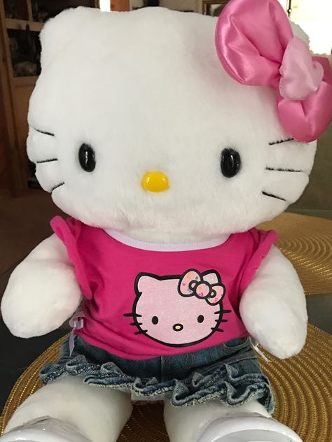 Hello Kitty Teddy Bear, Hello Kitty Build A Bear Aesthetic, Build A Bear Hello Kitty Outfit, Build A Bear Hello Kitty, Sanrio Build A Bear, Cute Build A Bears, Hello Kitty Build A Bear, Kitty Clothes, Charmmy Kitty