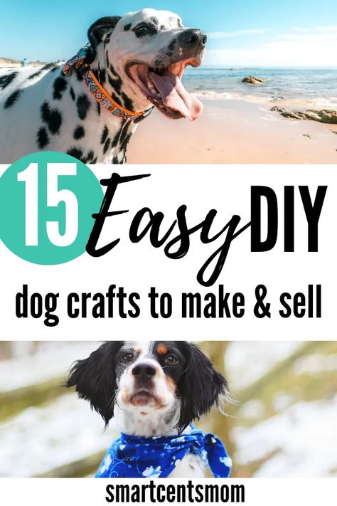 These are the best easy DIY Dog crafts to make and Sell on Etsy! These cheap DIY ideas and crafts to make and sell for dog lovers are great ideas to add to your shop. I love how easy these DIY ideas are from pet beds to dog collars there is something for every dog lover on this list. #craftstomakeandsell Easy To Make Crafts, Diy Pet Bed, Sell Easy, Diy Dog Collar, Dog Diy, Dog Business, Cat Info, Puppy Stuff, Dog Projects