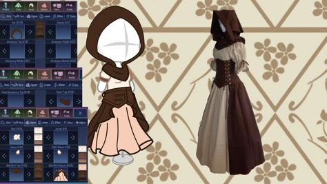 Gacha Club Fantasy Outfits Ideas, Gacha 1900 Outfits, Gacha Club Old Fashion Outfits, Fantasy Gacha Club Outfits, Gacha Fantasy Outfits, Gacha Club Dress Ideas, Ropa Gacha Club, Outfit Gacha, Gacha Outfit Ideas