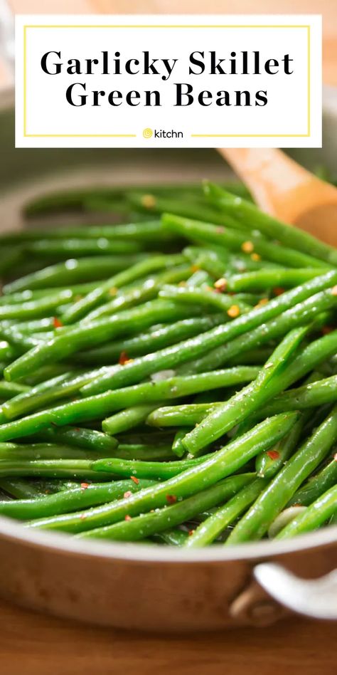 Beans Stovetop, Cooked Green Beans, Cook Green Beans, Skillet Green Beans, Green Beans Side, Cooking Fresh Green Beans, Side Dishes For Salmon, Green Beans Side Dish, How To Cook Greens