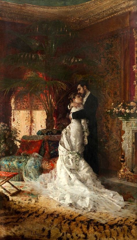 Istoria Artei, Victorian Paintings, Romantic Paintings, Rennaissance Art, Historical Painting, Romance Art, Aesthetic Blue, Victorian Art, Old Paintings