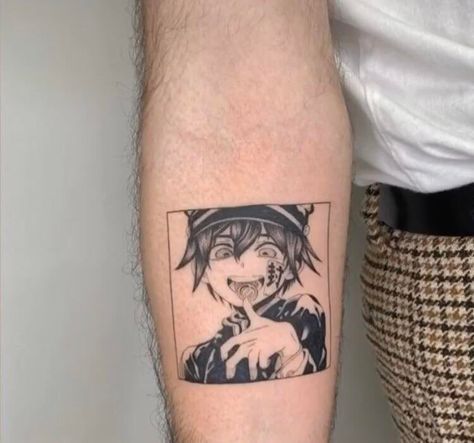 Danganronpa Tattoo, Anime Tattoos, Tattoo Inspo, Danganronpa, Triangle Tattoo, Tatting, Art Tattoo, Tattoos, Anime