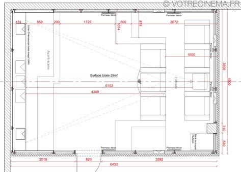 Marseille – 29m² | Votre Cinema Cinema Plan, Small Cinema Room, Luxury Home Cinema Room, Social Media Icons Vector, Roof Skylight, Home Cinema Room, Star Ceiling, Cinema Room, Home Cinema