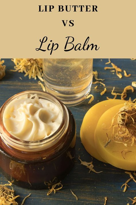 Whether you use lip butter or lip balm, there is a difference when it comes to beauty needs. Learn what the difference is here! Creamy Lip Balm Recipe, Lip Butter Diy, Lip Butter Recipe, Best Lip Moisturizer, Diy Vitamin C Serum, Best Body Butter, Lip Butter Balm, Beauty Needs, Lip Balm Recipes