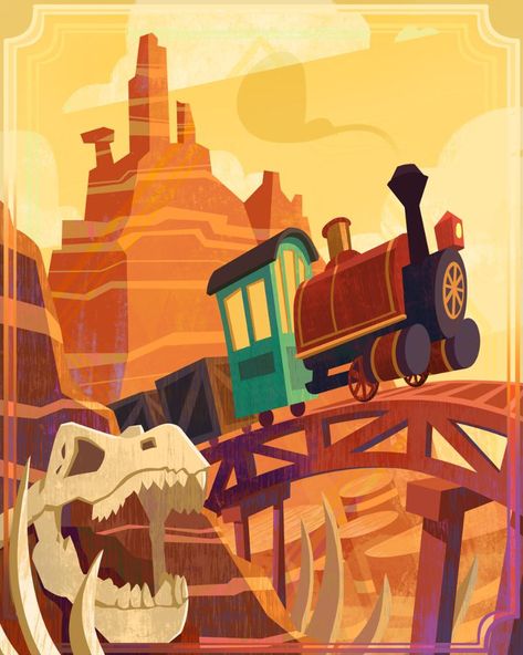 Big Thunder Mountain Railroad, Thunder Mountain Railroad, Vintage Disney Posters, Happy 40th Anniversary, Big Thunder Mountain, Disneyland Rides, Thunder Mountain, Disney World Rides, Disneyland California Adventure