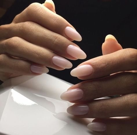 best-nude-nail-polish-in-a-light-creamy-pink-hue-on-two-slim-hands-wearing-an-oval-pointy-manicure-black-and-white-background Stars Nails, Manicured Nails, Elegant Manicure, Almond Shape Nails, Nail Art Wedding, Elegant Nails, Nail Shapes, Manicure E Pedicure, Wet N Wild