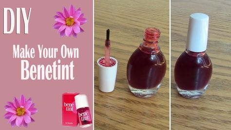 DIY Benetint Lip Stain: A tablespoon of Kool-Aid and good old H20. Benefit Lip Stain, Lip Stain Diy, Lip Tint Diy, Homemade Eyeliner, Diy Valentine's Day Gifts For Boyfriend, Red Lip Stain, Lip Care Diy, Korean Eye, How To Make Red