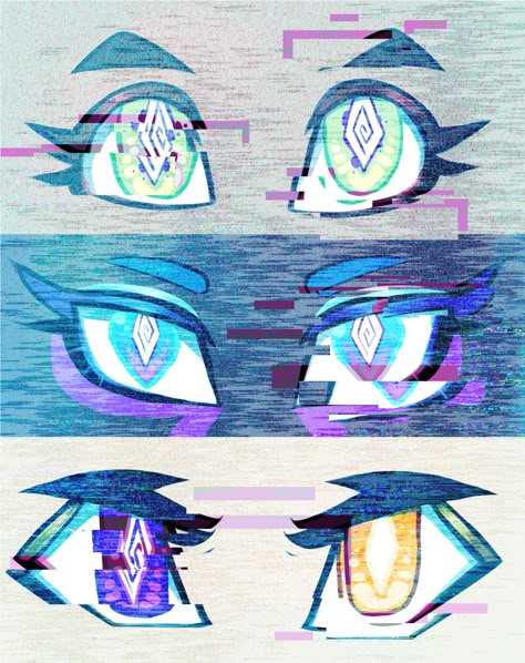 Shiny Eyes Drawing, Glitching Drawing, Glitch Oc Design, How To Draw Glitch, Glitch Character Design, Robot Eyes Drawing, Glitch Powers, Glitch Effect Art, Netrunner Art