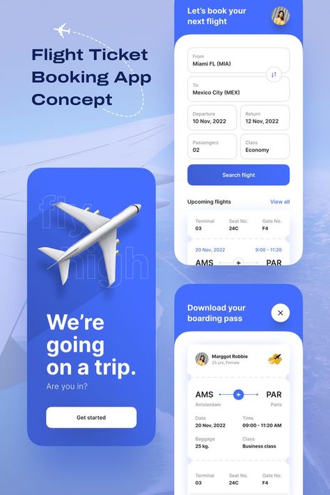 Flight Booking App, Flight App, Personal Project Ideas, Travel Advertising Design, Travel Website Design, Restaurant Website Design, Logo Design Agency, Ui Ux 디자인, App Design Layout