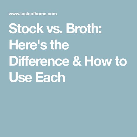 Stock vs. Broth: Here's the Difference & How to Use Each Stock Vs Broth, Making Soup, Soup Base, Beef Barley, Spicy Soup, Wedding Soup, Asparagus Soup, Curry Soup, Barley Soup