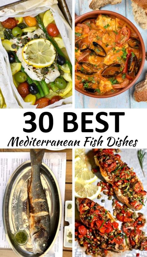 mediterranean fish recipes pin Mediterranean Fish Recipes, Mediterranean Fish Stew, Italian Fish Stew, Fish Tagine, Mediterranean Fish, Mediterranean Fish Recipe, Baked Cod Recipes, Mediterranean Diet Recipes Dinners, Italian Seafood Recipes