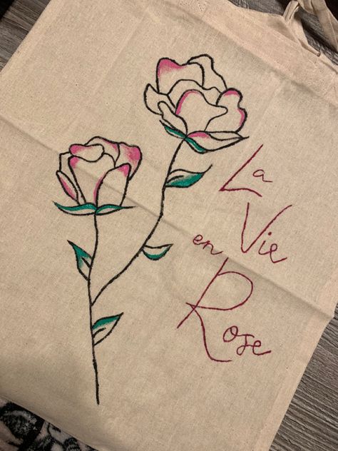 Tote Bag Ideas, Rose Tote Bag, Christian Merch, Rose Of Sharon, Bag Ideas, Rose Painting, Rose Design, Cool Diy, Tote Bag Design