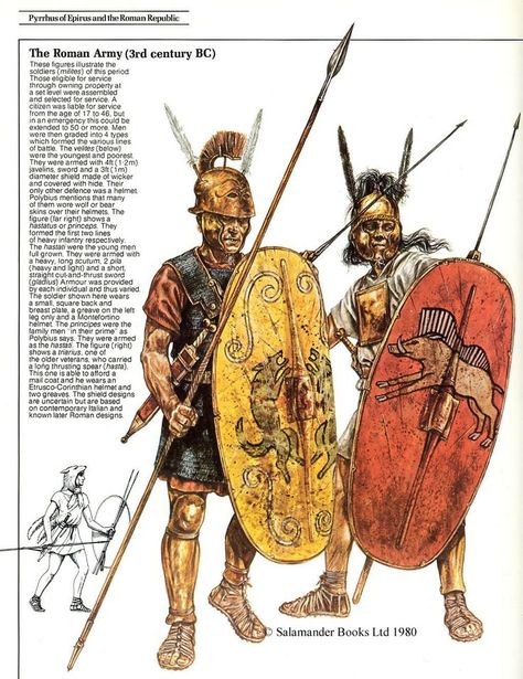 Triarii (Latin for “third men”) - Triarii on left, Hastati right Imperiul Roman, Punic Wars, Century Armor, Germanic Tribes, Roman Warriors, Roman Legion, Eastern Roman, Rome Antique, Empire Romain