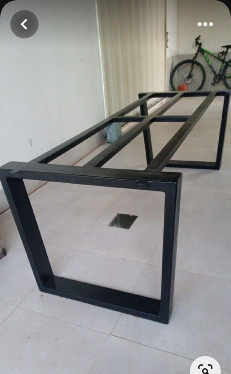 Stick Welding Projects, Welding Table Diy, Meja Sofa, Stick Welding, Modern Wood Furniture, Welded Furniture, Office Table Design, Office Interior Design Modern, Wood Table Design