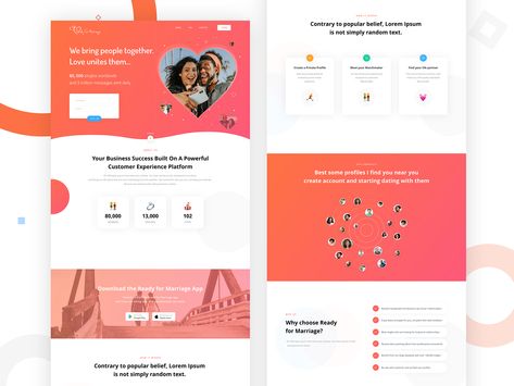 Arvind patel on Behance Matrimonial Website Design, Matrimony Website Design, Ui Design Website, Ui Design Inspiration, Ux Web Design, Online Portfolio, Page Design, Ui Design, Web Development