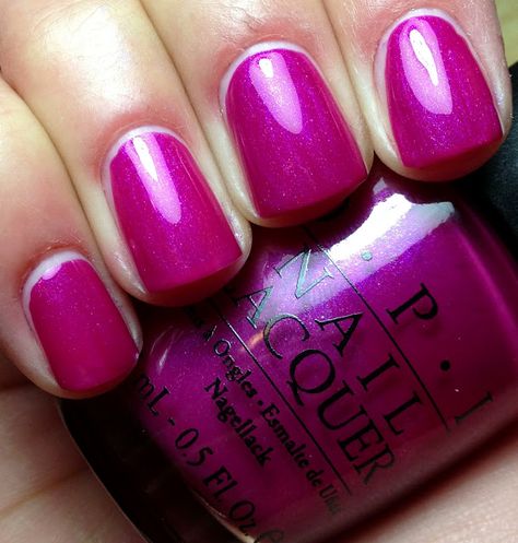 OPI Flashbulb Fuchsia Fuschia Nails, Red Fall Nails, Opi Nail Colors, Nails Opi, Red Fall, Nail Envy, Opi Nail Polish, Fall Nail Colors, Beautiful Nail Designs