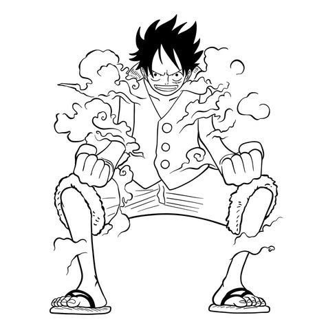 Learn How to Draw Luffy in Gear Second Luffy Gear 2 Drawing, Luffy Gear5 Drawing, Gear Drawing, Coloring Pages Hello Kitty, Drawing Base Poses, Outfit Ideas Anime, Drawing Tutorials For Beginners, Drawing Stencils, Luffy Gear 5