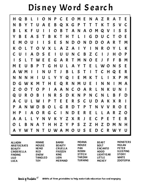 Disney Puzzles Printables, Word Search Coloring Pages, Activity Pages For Teens, Disney Word Search Free Printable, Word Search Disney, Disney Crossword Puzzles Printable, Disney Worksheets Printables, Middle School Word Search, Adult Activity Printables