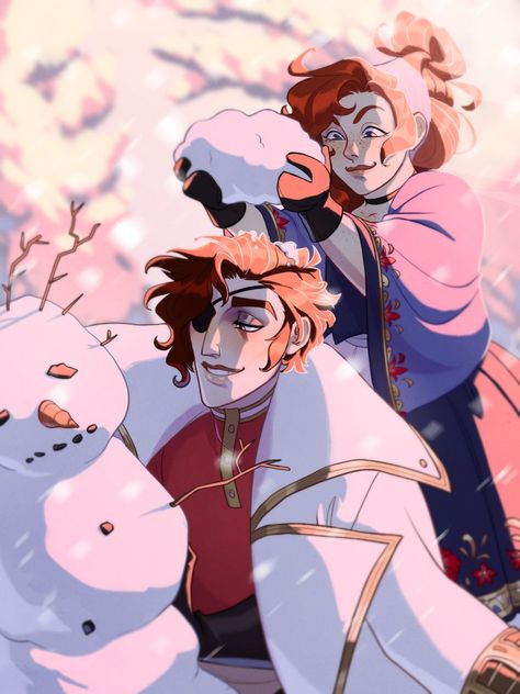 Julian And Portia, The Arcana, Girl In Red, Snow Fun, Shall We Date, Major Arcana, Fun Stickers, Visual Novel, Drawing Reference