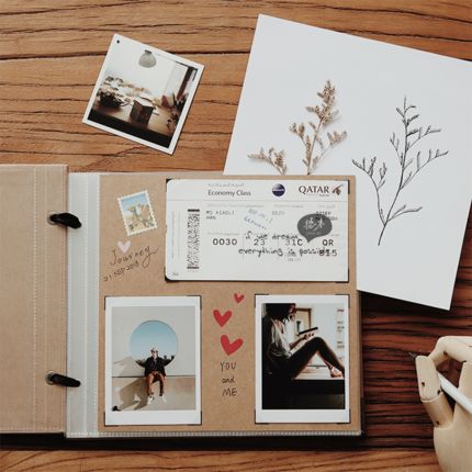 It's a pleasure to share one's memories. Everything remembered is dear, endearing, touching, precious. Journal Tattoo, Photo Memory Book, Hobbies To Pick Up, Photo Album Wedding Guest Book, Handmade Photo Album, Book Pocket, Photo Album Wedding, Handmade Photo Albums, Album Photo Scrapbooking