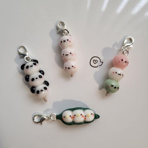 Japanese Dango and Skewer Charms Three Colored Dango, Panda Dango, Mochi, Fish Ball Skewer Charm Handmade Polymer Clay Keychain - Etsy Japanese Dango, Polymer Clay Kawaii, Fish Ball, Clay Keychain, Clay Magnets, Clay Diy Projects, Clay Crafts Air Dry, Cute Polymer Clay, Cute Clay