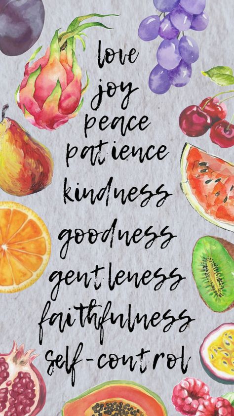 Fruits of the Spirit✨✝️ #fruitsofthespirit #jesuslovesyou #godisgood #wallpaper The Fruit Of The Spirit Wallpaper, Holy Spirit Wallpaper, Fruit Of The Spirit Wallpaper, Fruits Of The Spirit Wallpaper, Fruits Of Spirit, Fruits Of The Holy Spirit, Spirit Wallpaper, The Fruits Of The Spirit, Morse Code Words